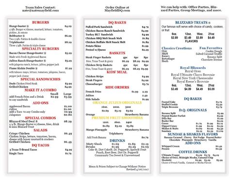 david's cookies menu.